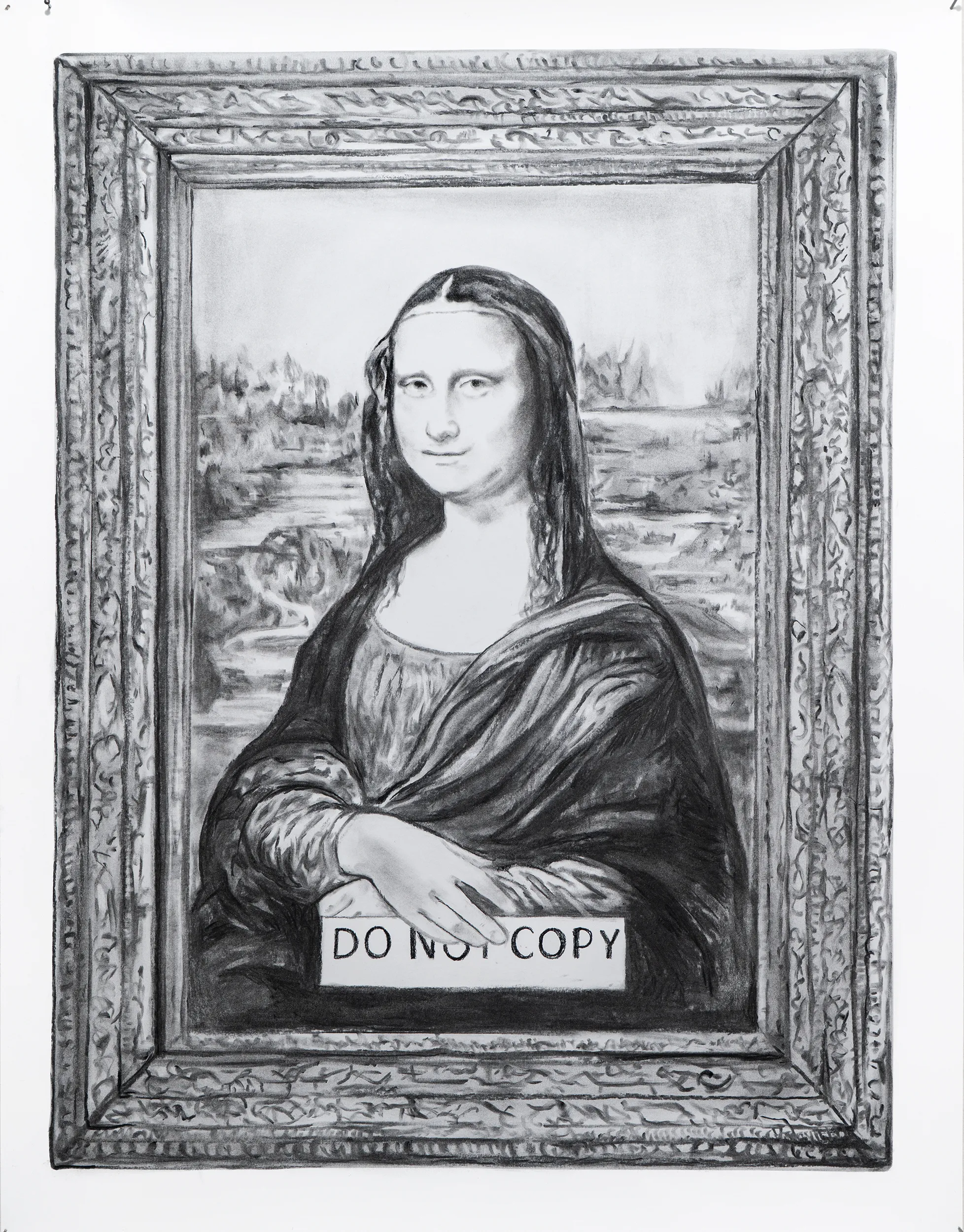 Mona Copy, Catarina Patrício, 2026, Charcoal on paper