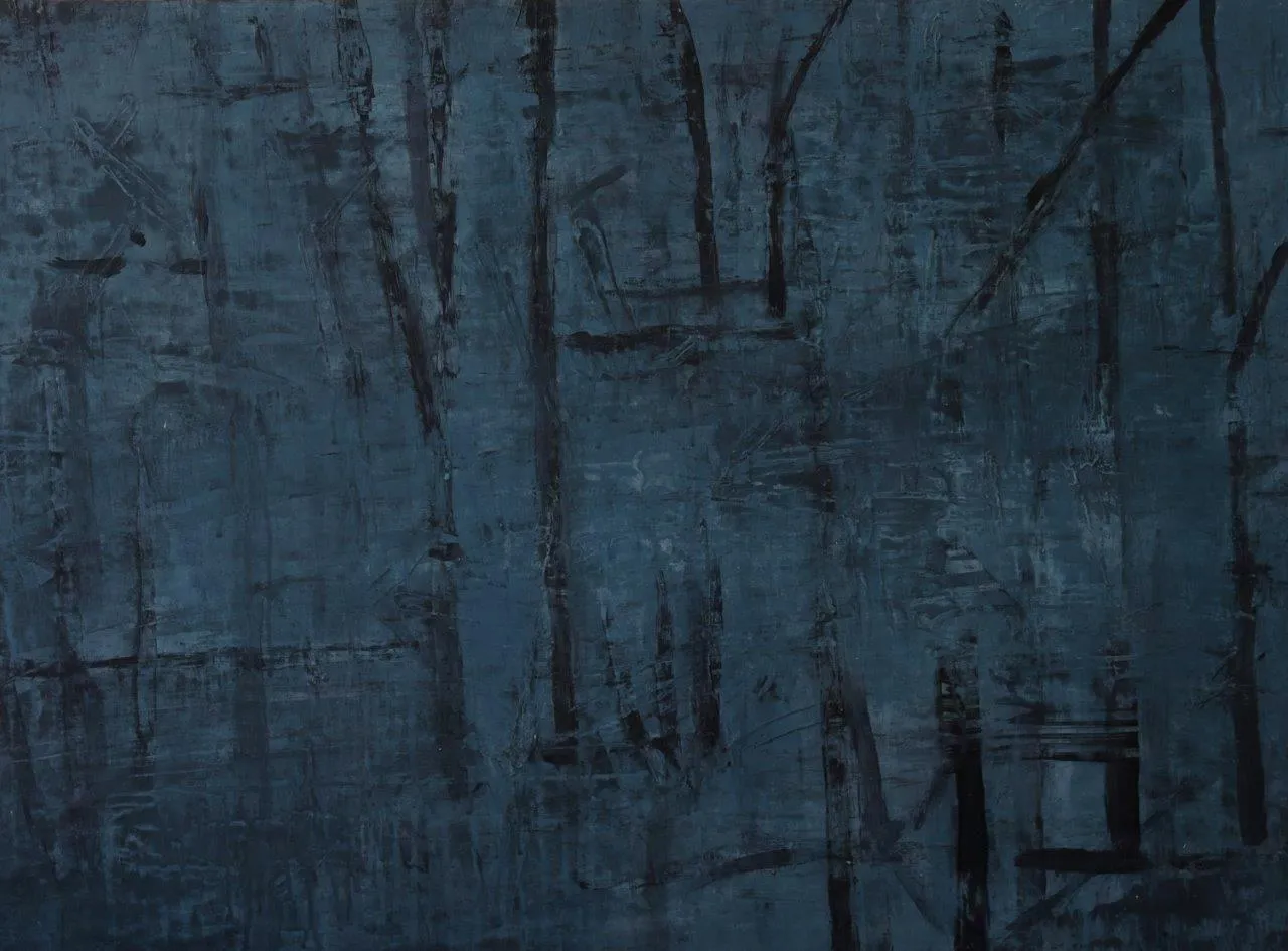Jardin d'en bas, Jean Pierre Porcher, 2014, Painting on paper on aluminium