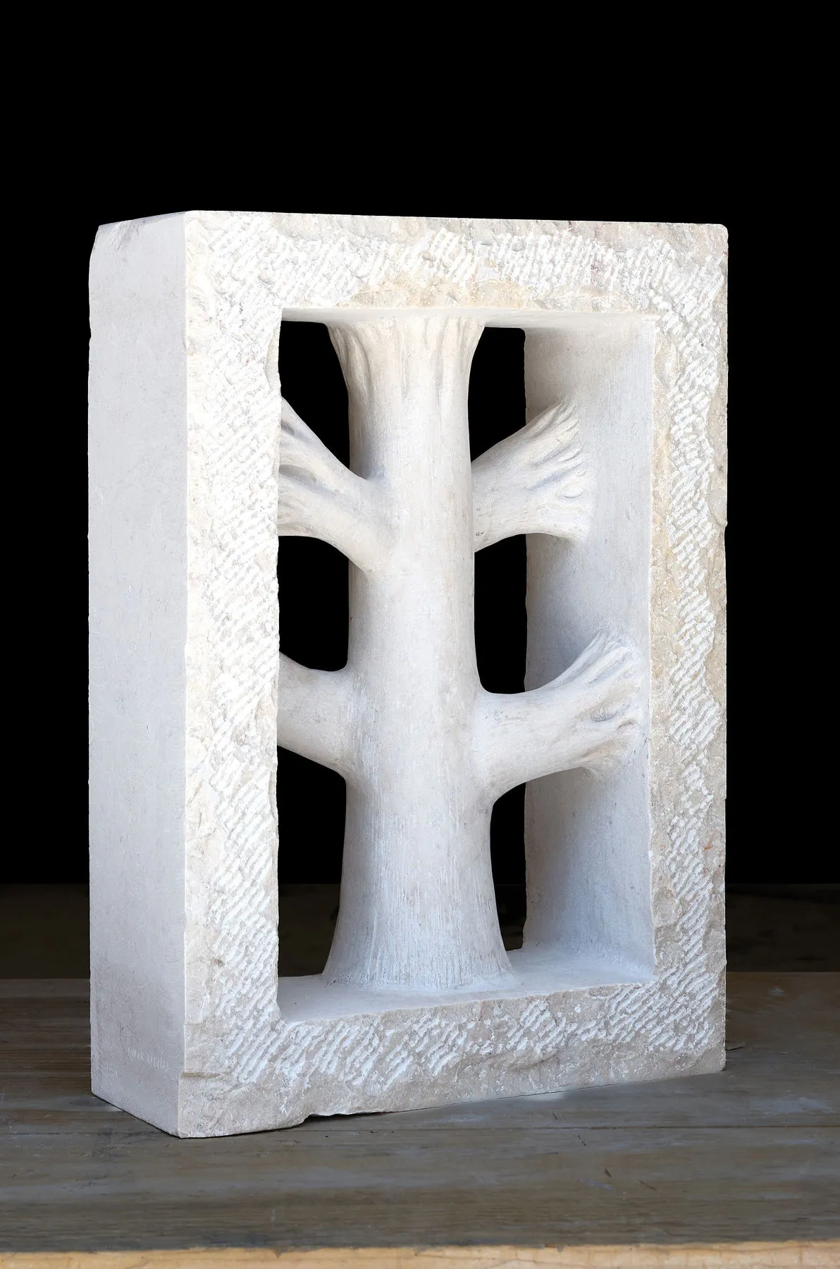 A Giuseppe Penone (Window), Vítor Ribeiro, White marble