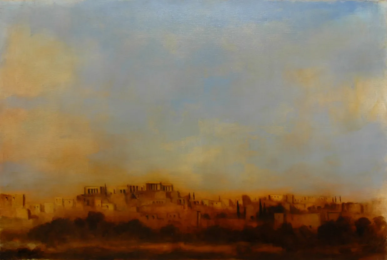 Paysage avec Temples, Rodrigo Ferreira, 2003, Oil on canvas