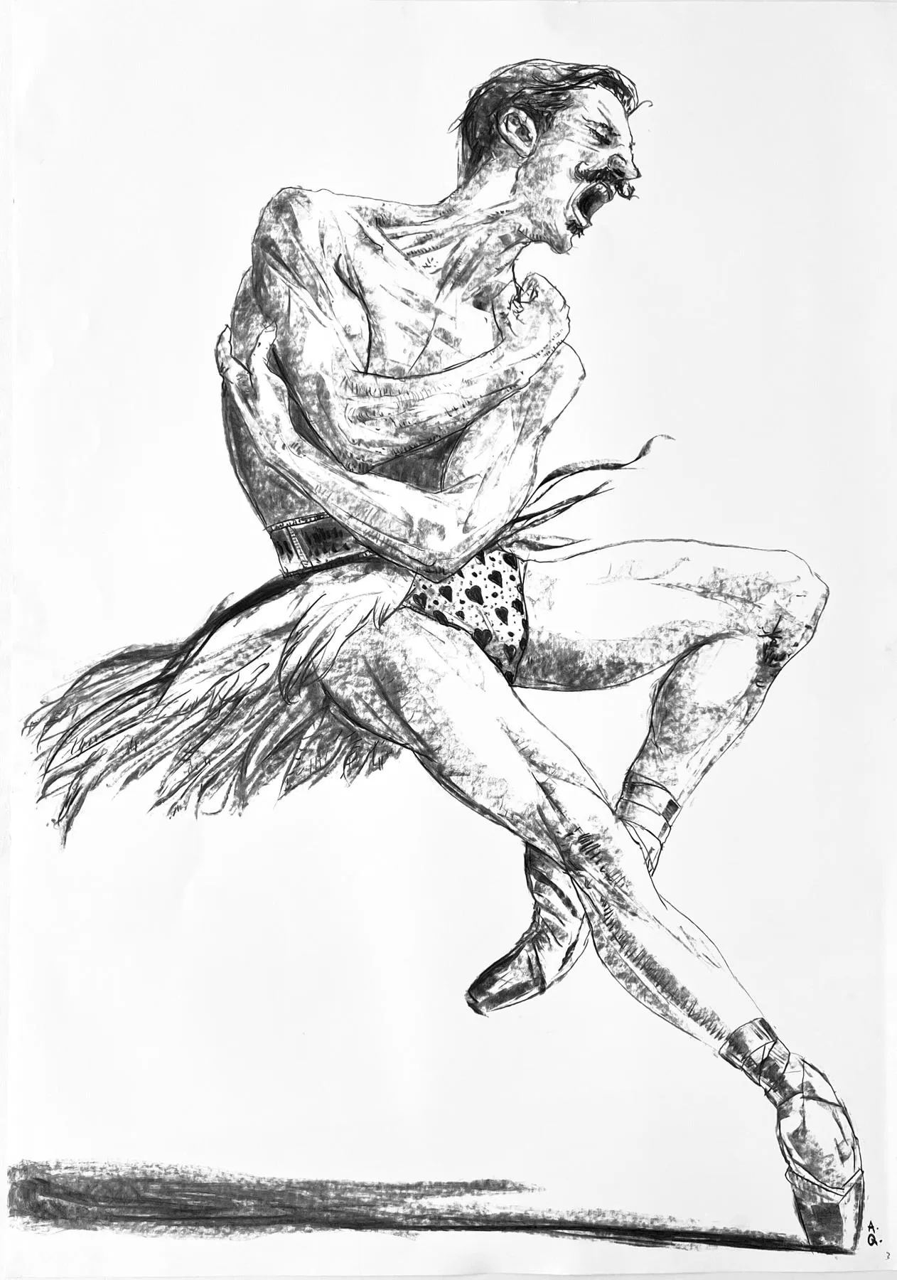 Untitled (281-11), Amaro della Quercia, 2024, Charcoal on paper