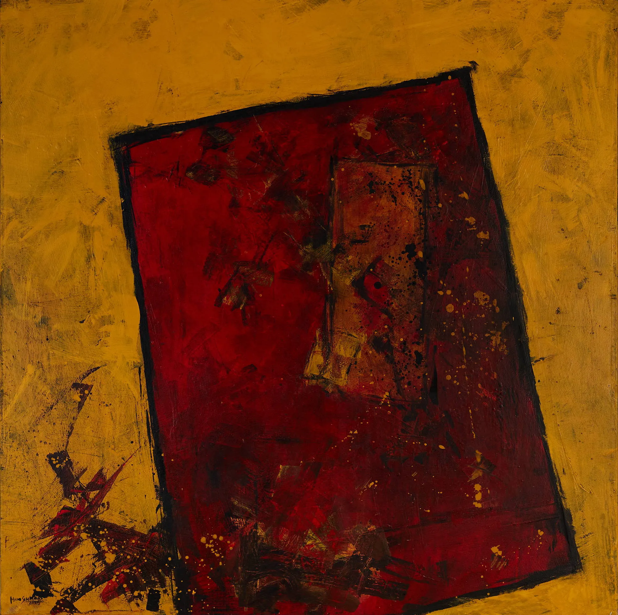 Untitled (292-20), Nuno Santiago, 2025, Mixed media on canvas