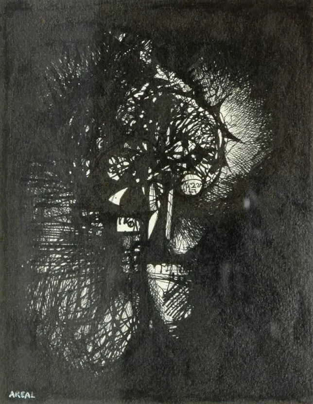 Untitled, António Areal, 1961, India ink on paper