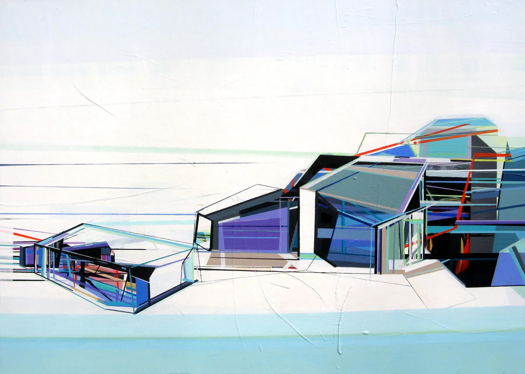 Bairro ocupado, Ana Pais Oliveira, 2014, Acrylic on canvas