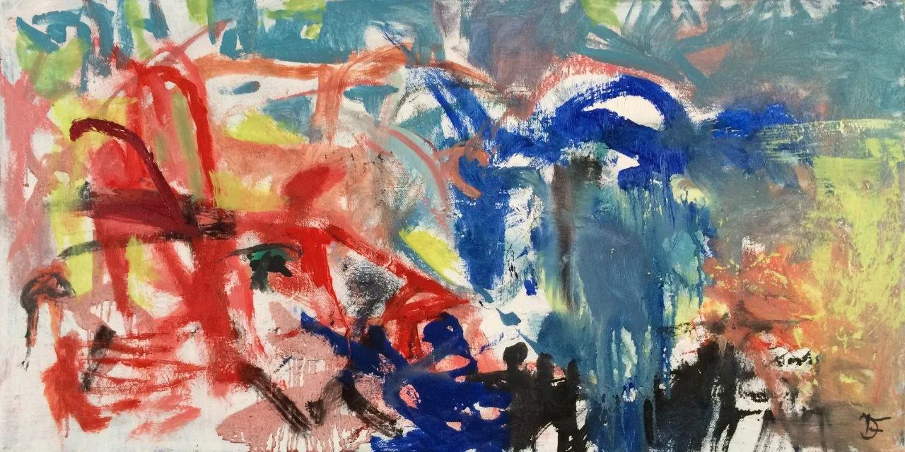 Now they run, Deolinda Fonseca, 2016, Oil on canvas