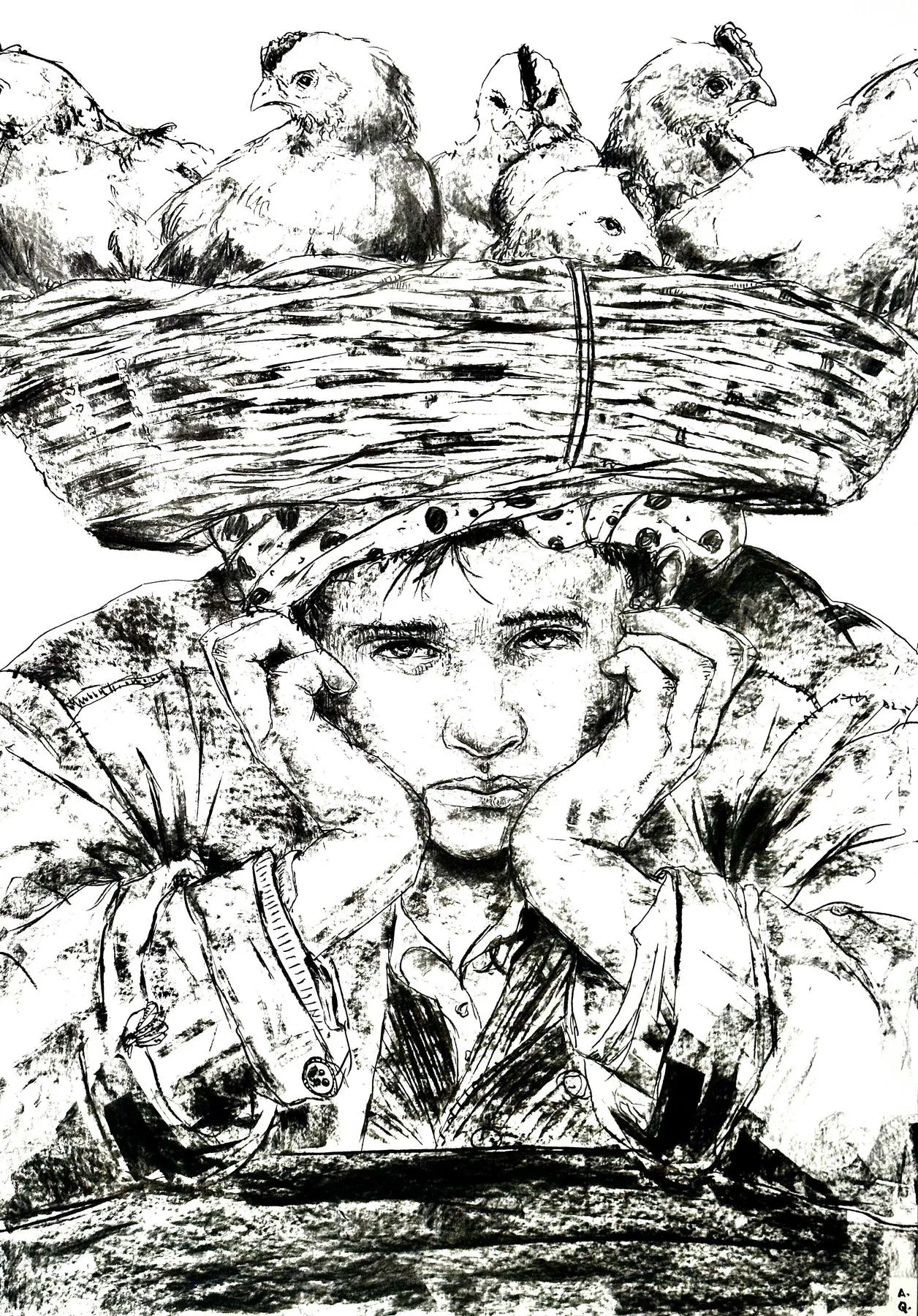 Untitled (281-26), Amaro della Quercia, 2025, Charcoal on paper