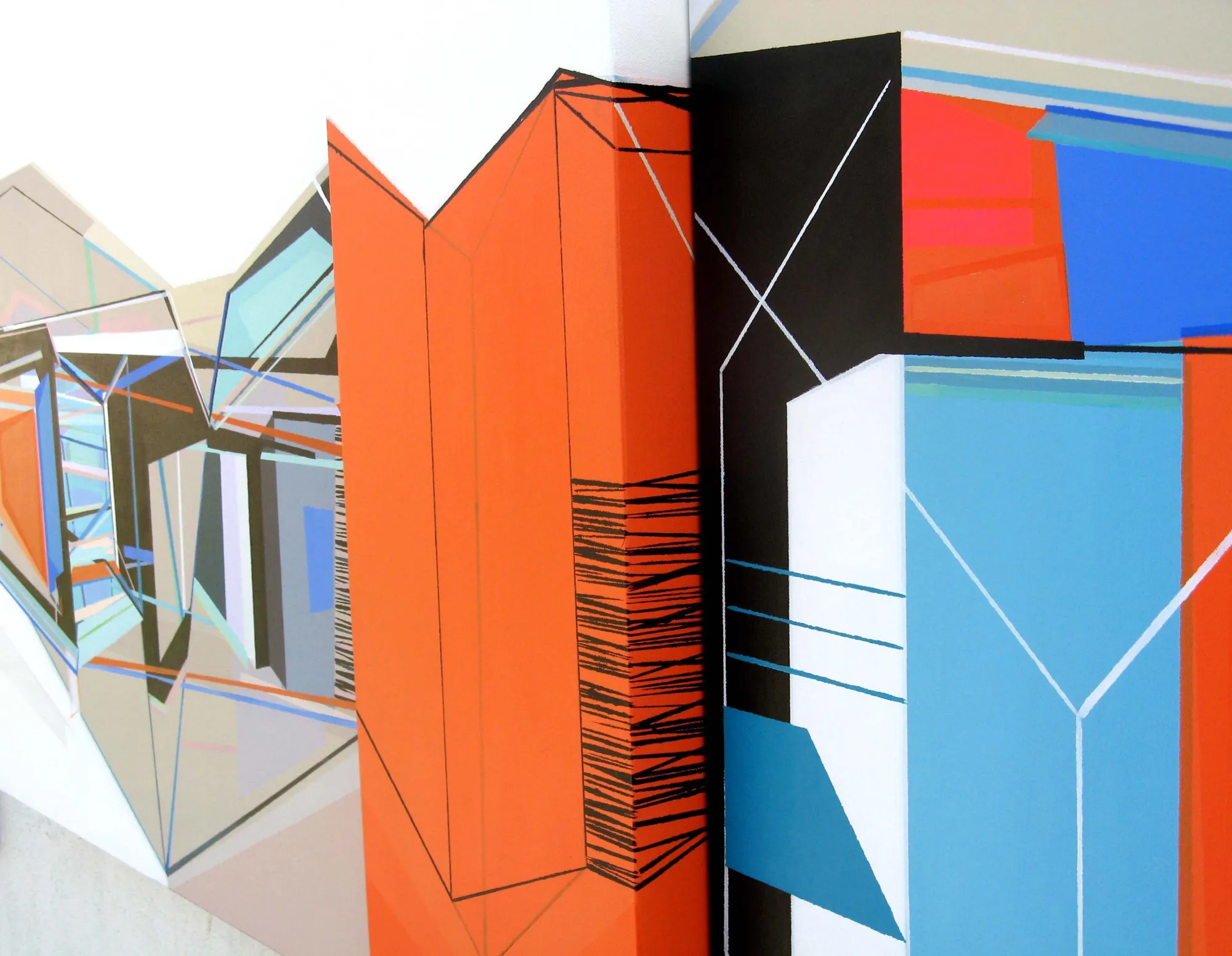 Entrada privada (polyptych, 6 canvases), Ana Pais Oliveira, 2014, Acrylic on canvas