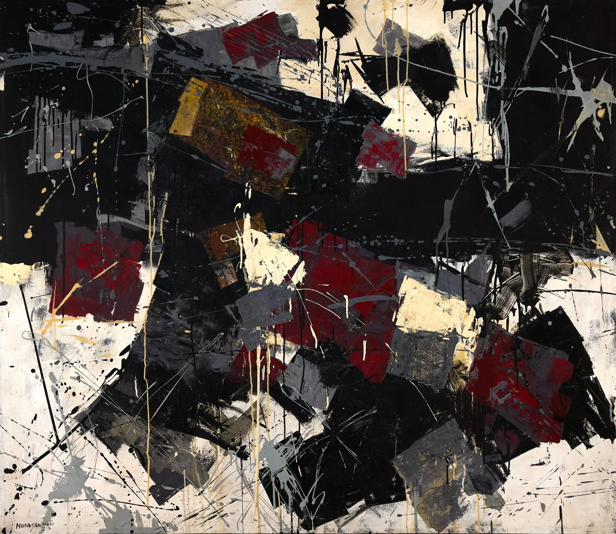 Untitled (292-17), Nuno Santiago, 2025, Mixed media on canvas