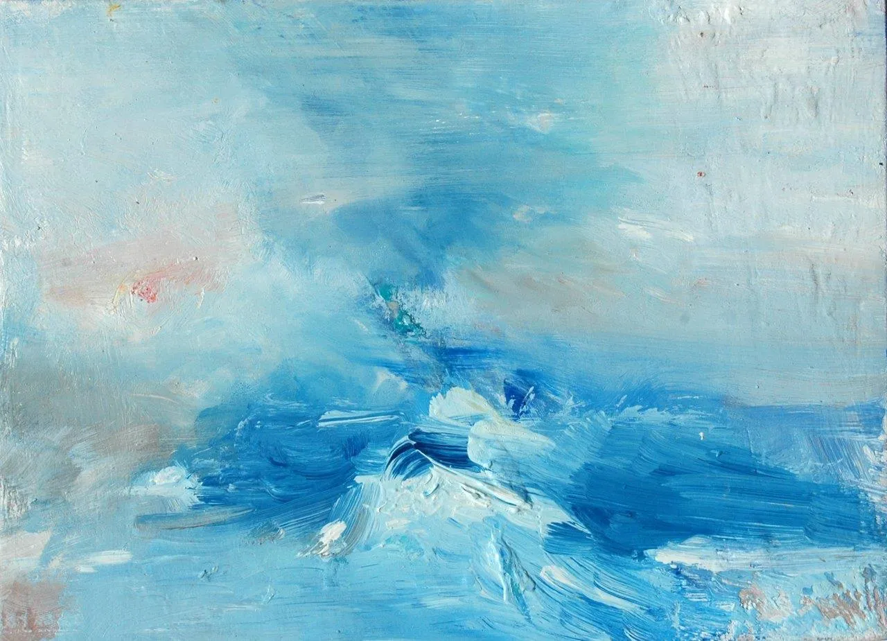 Mar e céu #1, Ana Sério, 2016, Oil on MDF