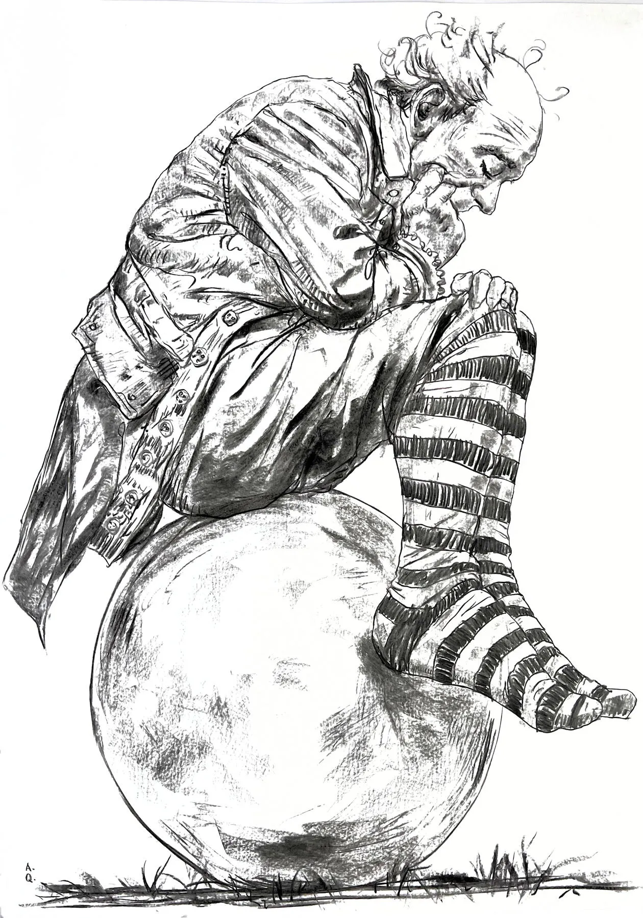 Untitled (281-04), Amaro della Quercia, 2025, Charcoal on paper