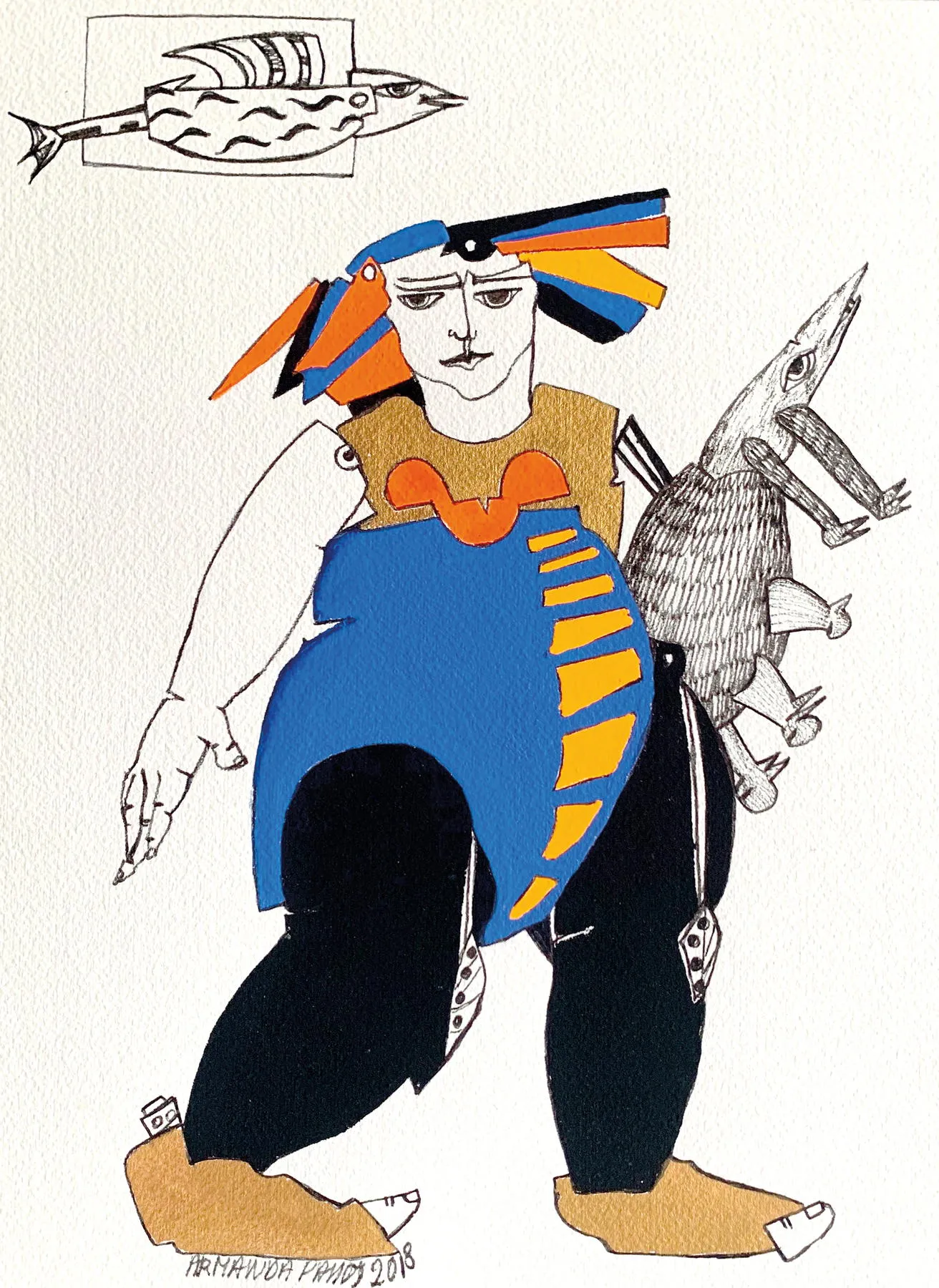 Série Os Outros 15, Armanda Passos, 2018, Gouache on paper