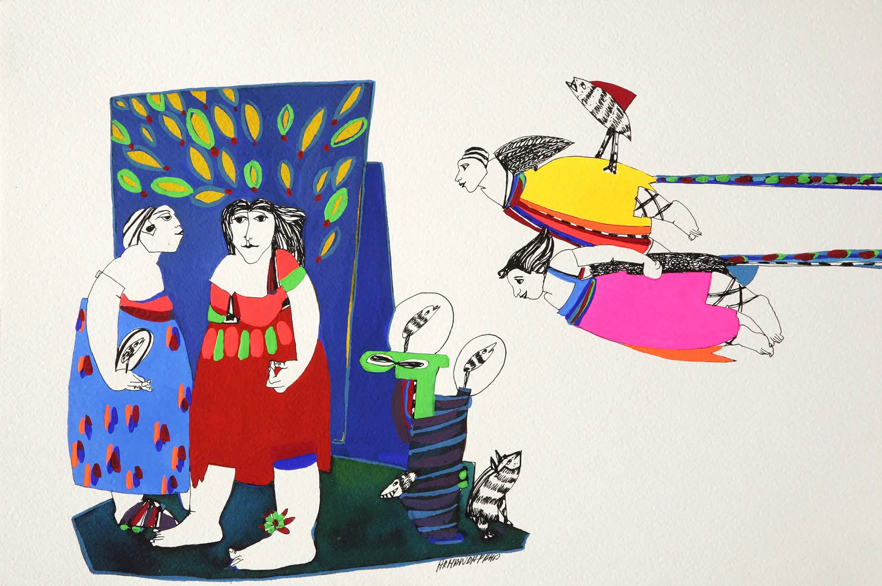 Untitled (series "Eva in Wonderland") #4, Armanda Passos, 2007, Gouache on paper
