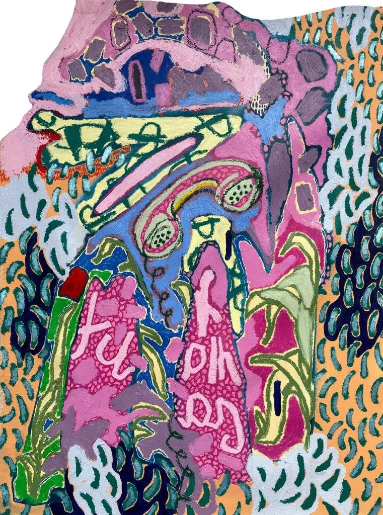 Tu falhas, Ana Malta, 2022, Mixed media on canvas