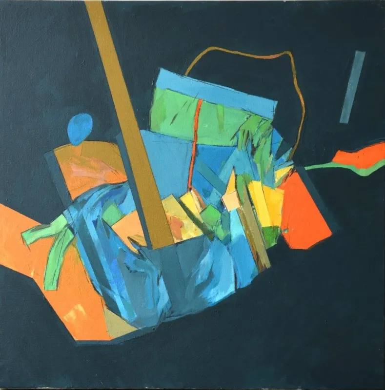 Os apetrechos da rapariga invisível, Rocha de Sousa, 2004, Acrylic on canvas