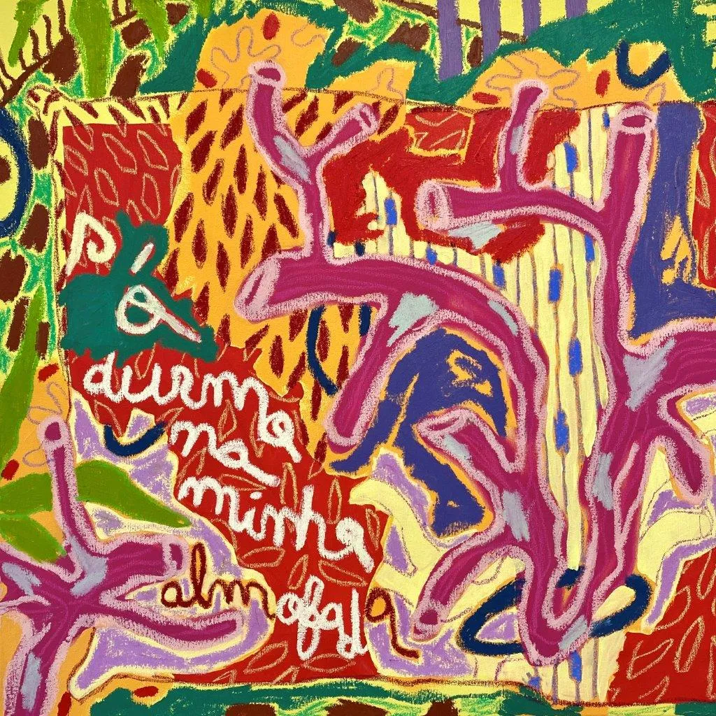 Só durmo na minha almofada, Ana Malta, 2023, Mixed media on canvas