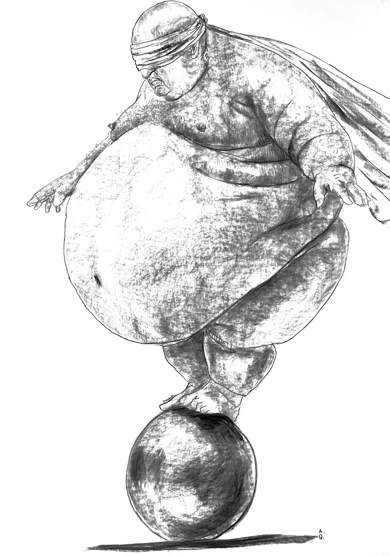 Untitled (281-23), Amaro della Quercia, 2025, Charcoal on paper