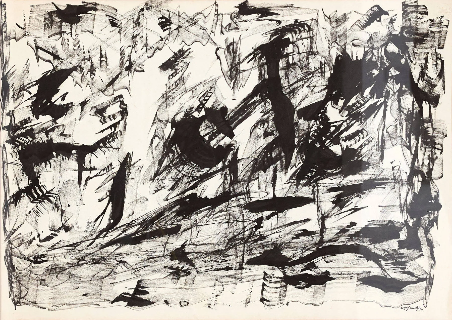 Untitled (300-11), Moita Macedo, 1970, Acrylic on paper mounted on canvas