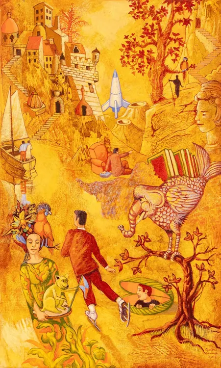 O Patinador, Carlos Carreiro, 2018, Acrylic on canvas