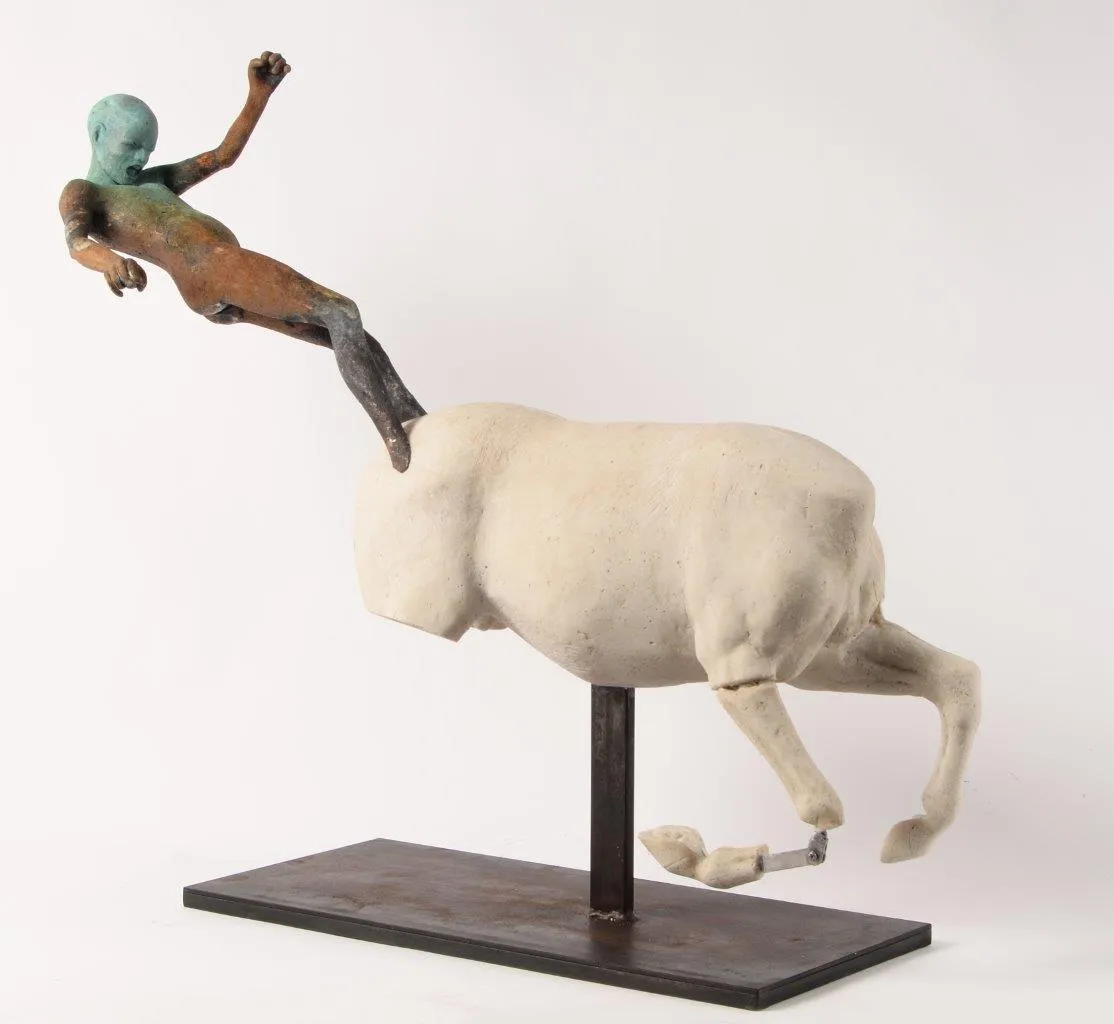 Horse II, Jesús Curiá, 2022, Bronze and artificial stone