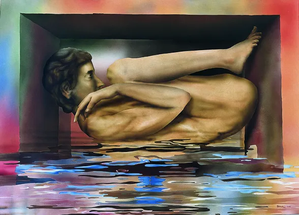 Retiro, Tellechea, Watercolour with airbrush on paper