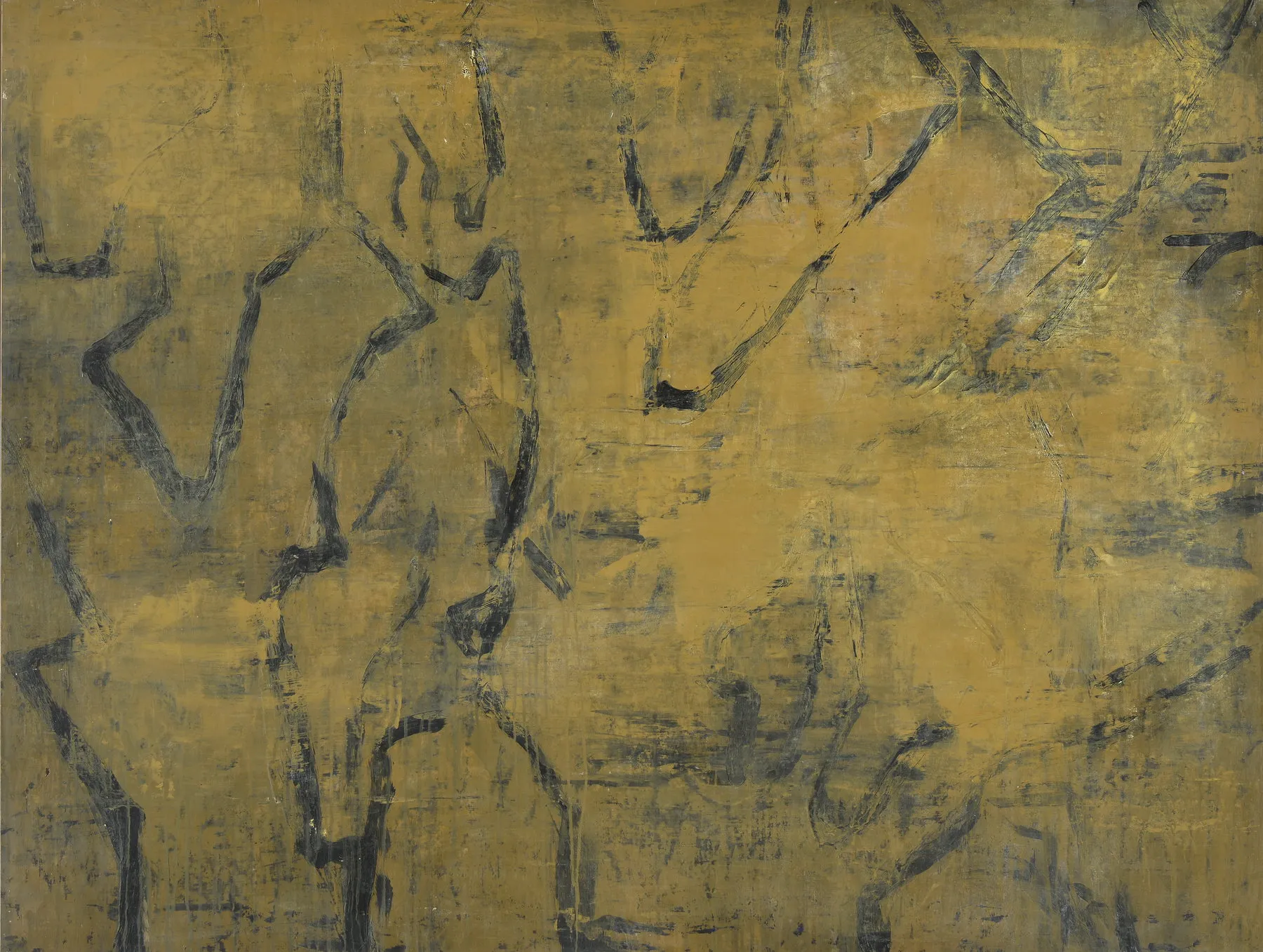 Jardins D'Oliviers, Jean Pierre Porcher, 2014, Painting on paper on aluminium