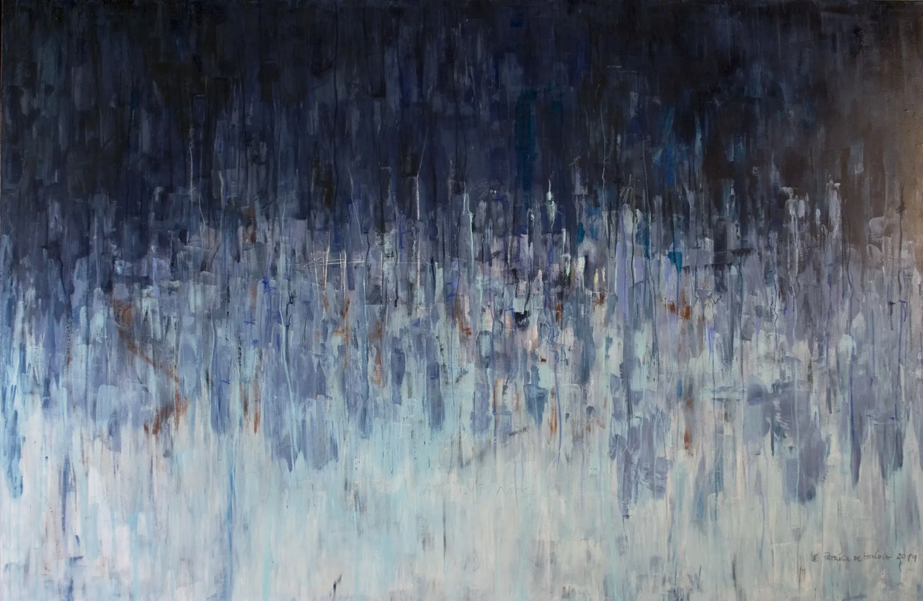 O Azul e outras cores #3, Patrícia de Herédia, 2018, Mixed media on canvas