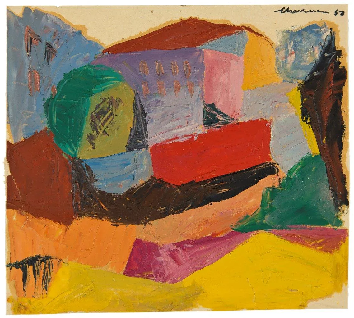 Untitled (173-017), António Charrua, 1950, Oil on paper