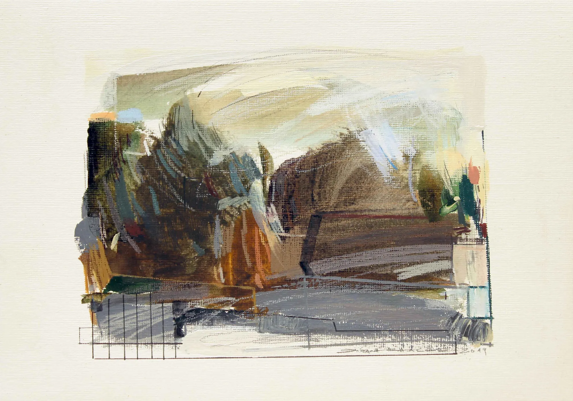Analog-digital #05, Susana Chasse, 2019, Mixed media on paper mounted on canvas