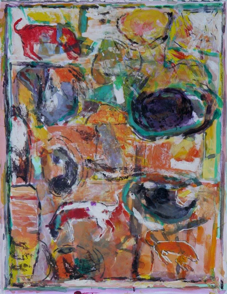 Untitled (221-24), Luís Rodrigues, 2020, Acrylic on paper