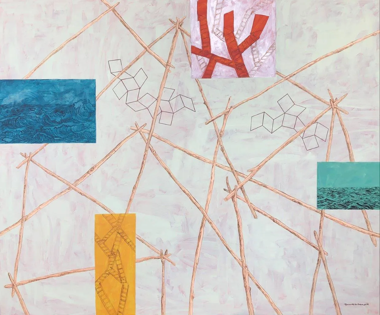 Decisões ambíguas, Benedita Kendall, 2024, Acrylic on canvas