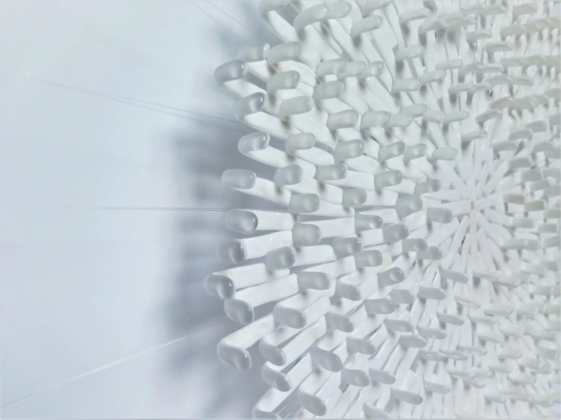 Rosácea XVII, Manuela Castro Martins, 2017, Cast glass, aluminium and nylon thread