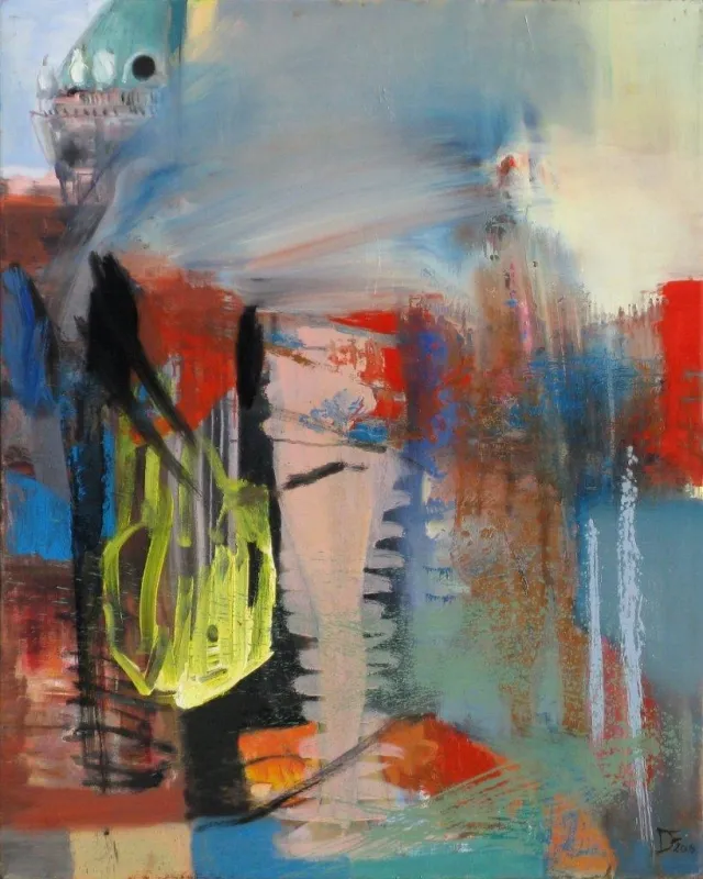 Fishbein falling from grace, Deolinda Fonseca, 2008, Oil on canvas
