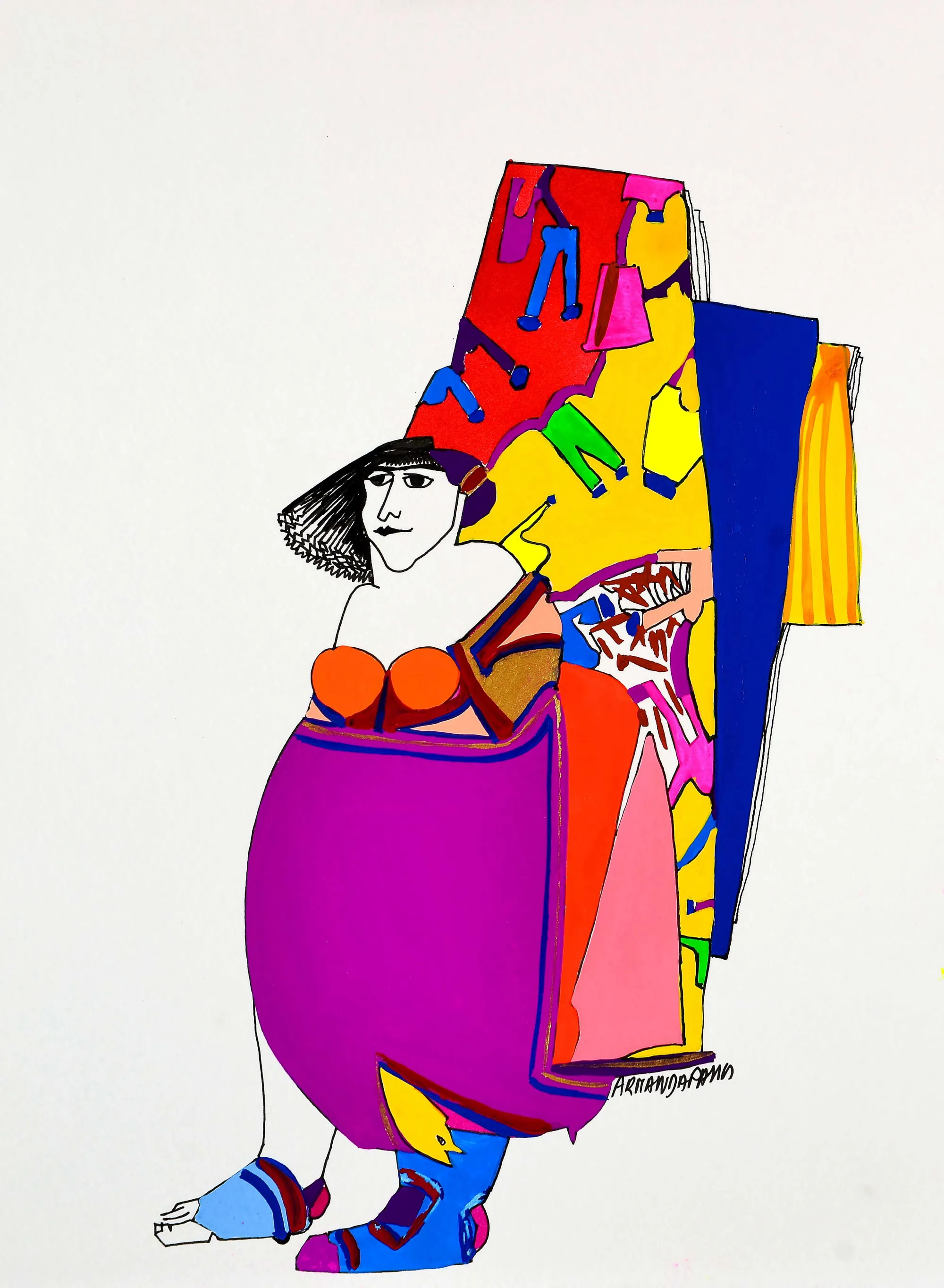 Untitled (146-16), Armanda Passos, 2014, India ink and gouache on paper
