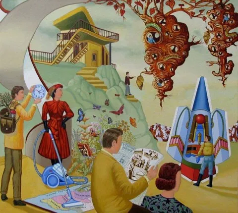 Aspirando, Carlos Carreiro, 2008, Acrylic on canvas