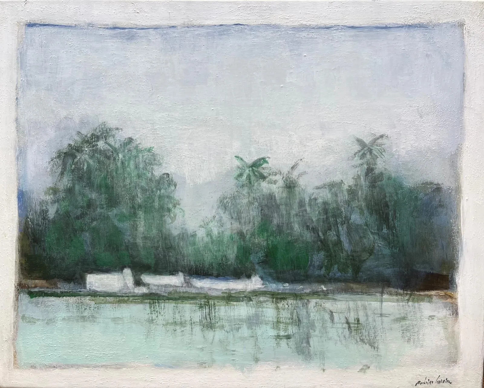 Le bord du fleuve, Rodrigo Ferreira, 2025, Oil on canvas