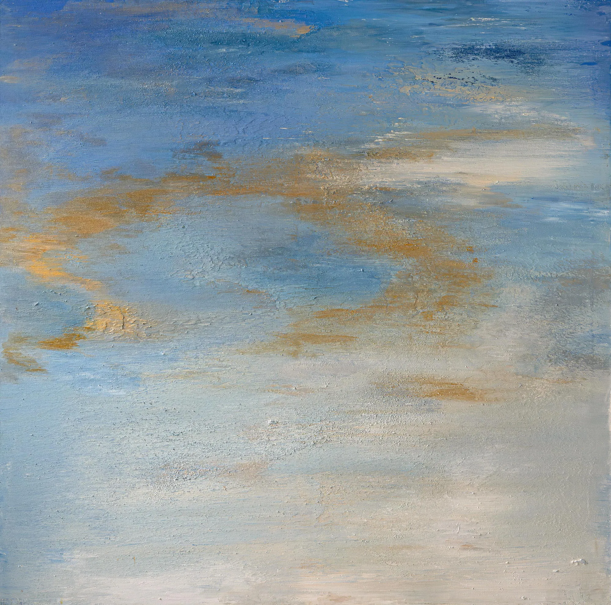 Resplandores celestes, Alberto Reguera, 2023, Mixed media on canvas