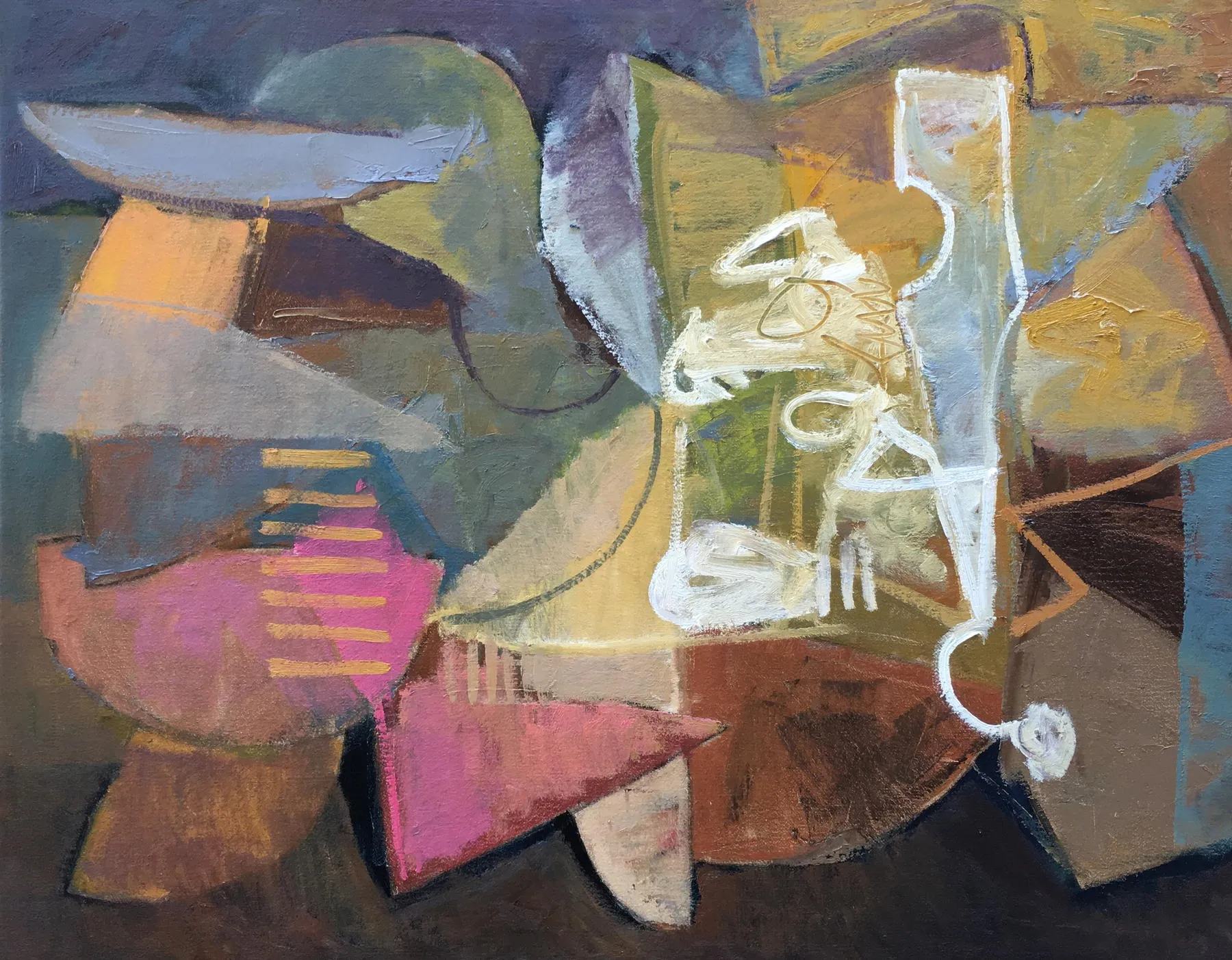 Colline remote ed intime come sogni, Bruno Pedrosa, 2018, Acrylic on canvas