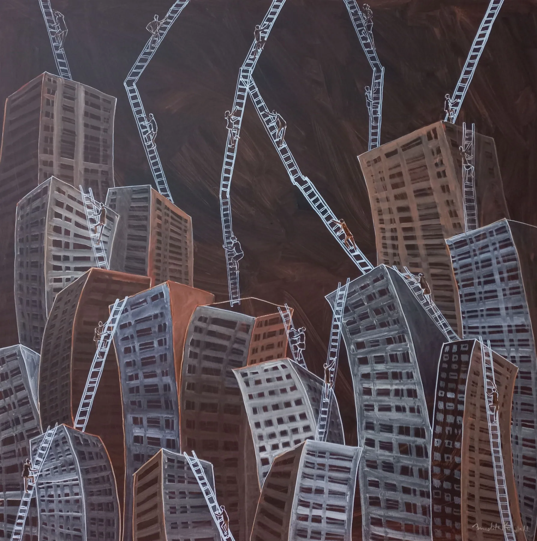 Diferentes pontos de partida, Benedita Kendall, 2022, Acrylic on canvas