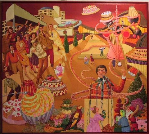 A gula do Candidato, Carlos Carreiro, 2002, Acrylic on canvas