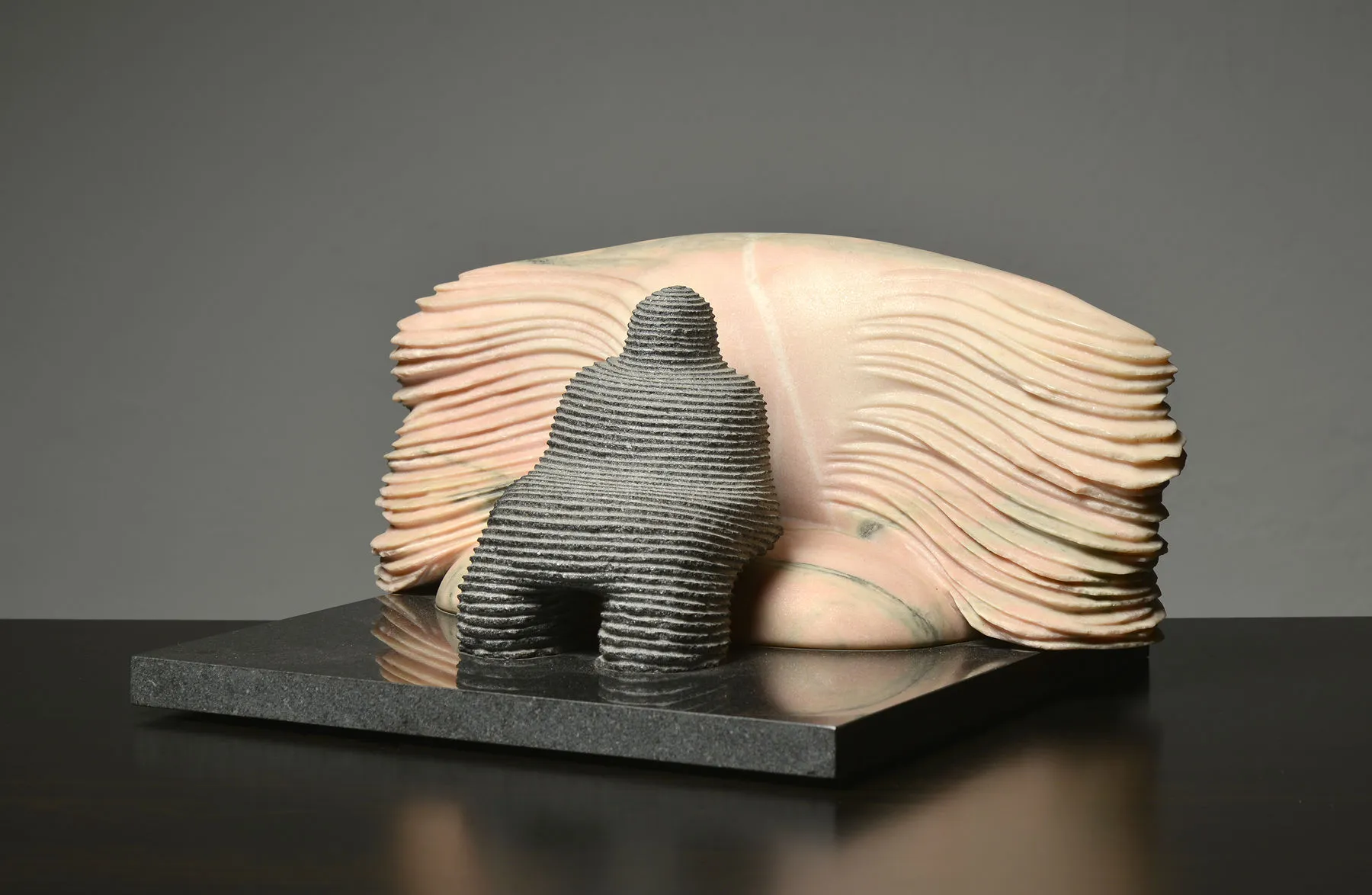 Sonho, Shintaro Nakaoka, 2015, Granite and pink marble sculpture