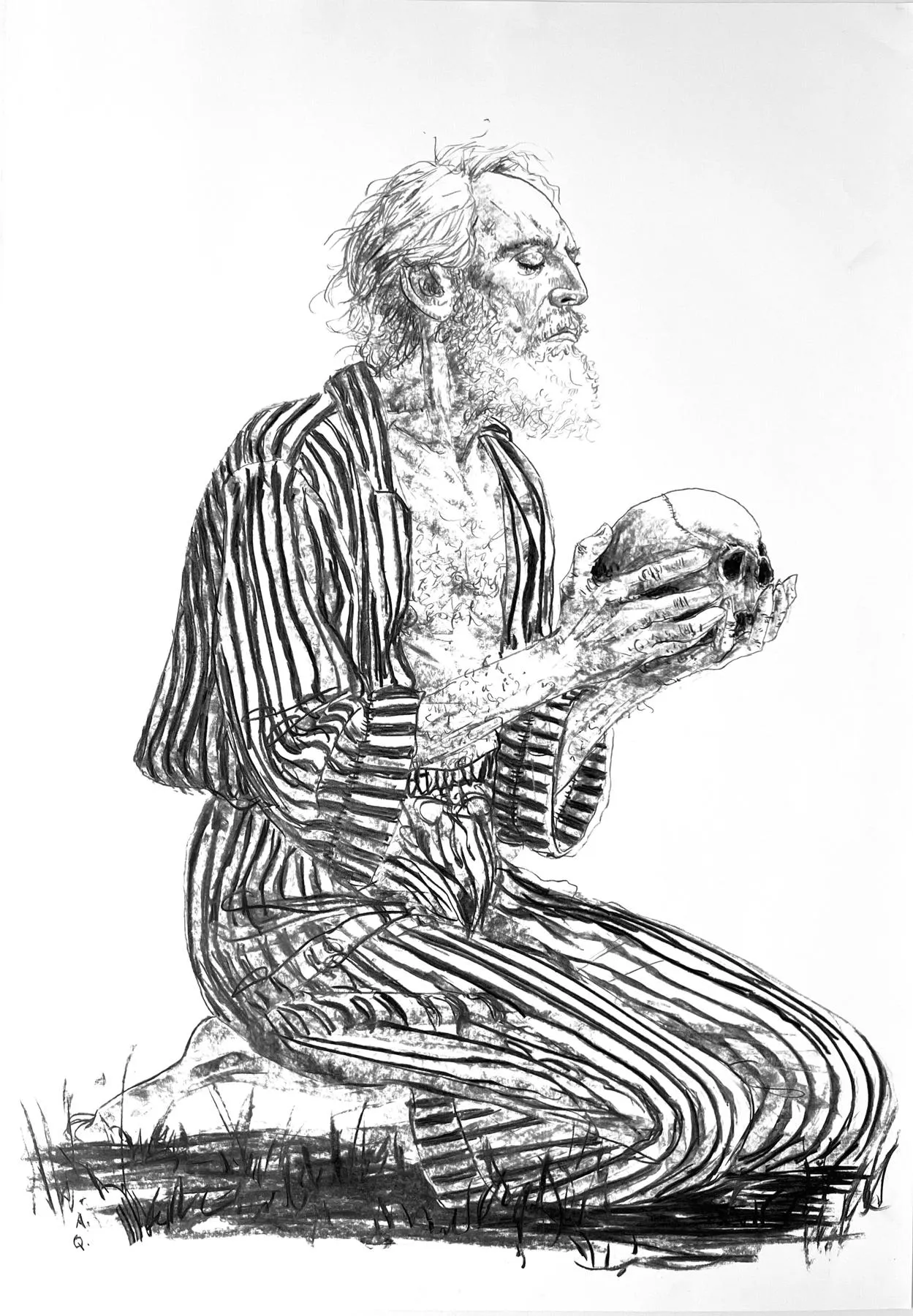 Untitled (281-06), Amaro della Quercia, 2024, Charcoal on paper