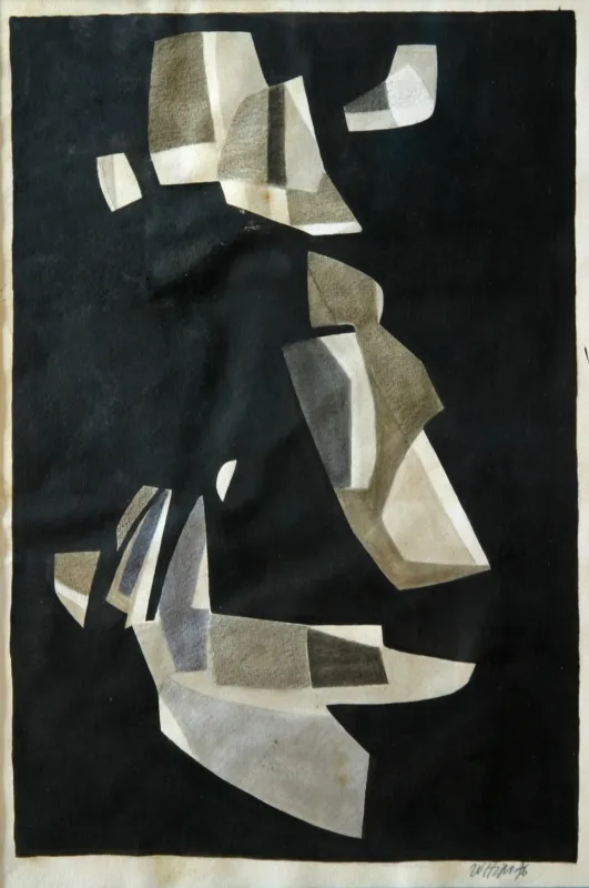 S/Titulo (Forma), Justino Alves, 1980, Gouache on paper