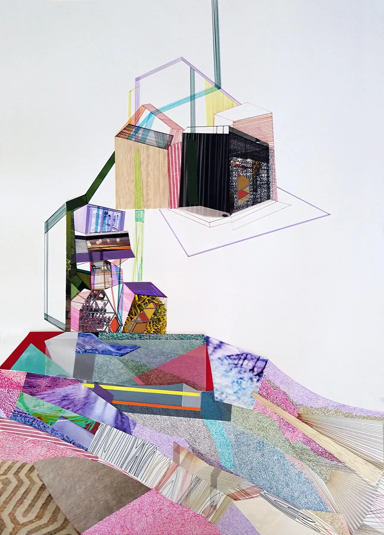 Fortaleza #8, Ana Pais Oliveira, 2019, Mixed media on card