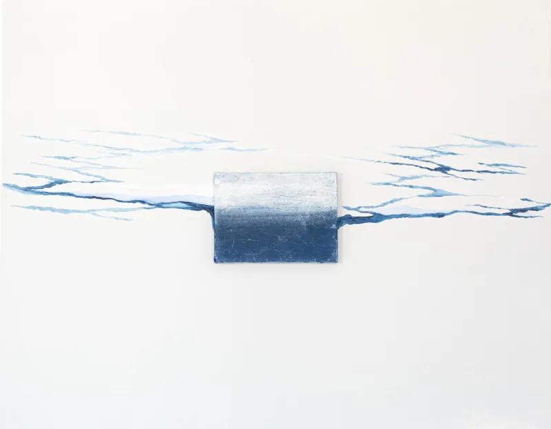 Derivaciones Aéreas, Alberto Reguera, 2021, Mixed media on canvas