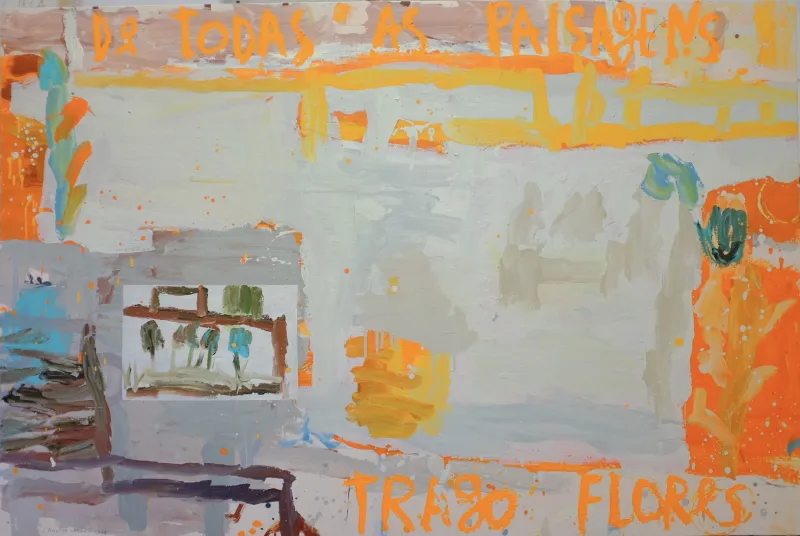 De todas as Paisagens trago flores, José Augusto Castro, 2024, Mixed media on canvas