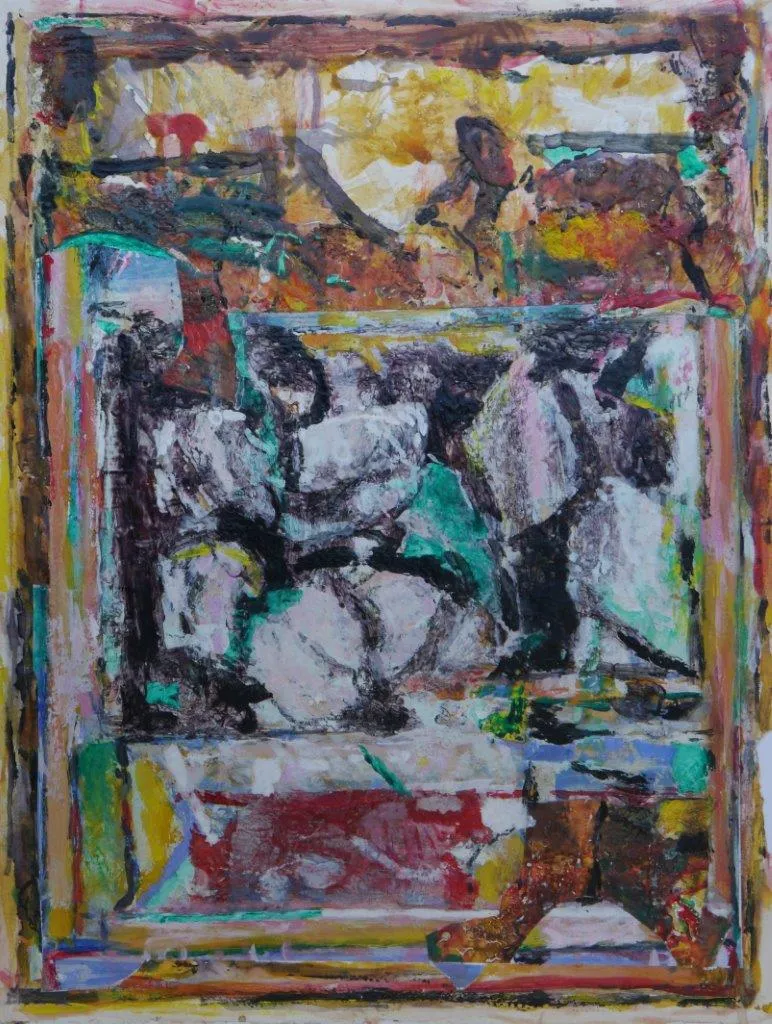 Untitled (221-25), Luís Rodrigues, 2019, Acrylic on paper