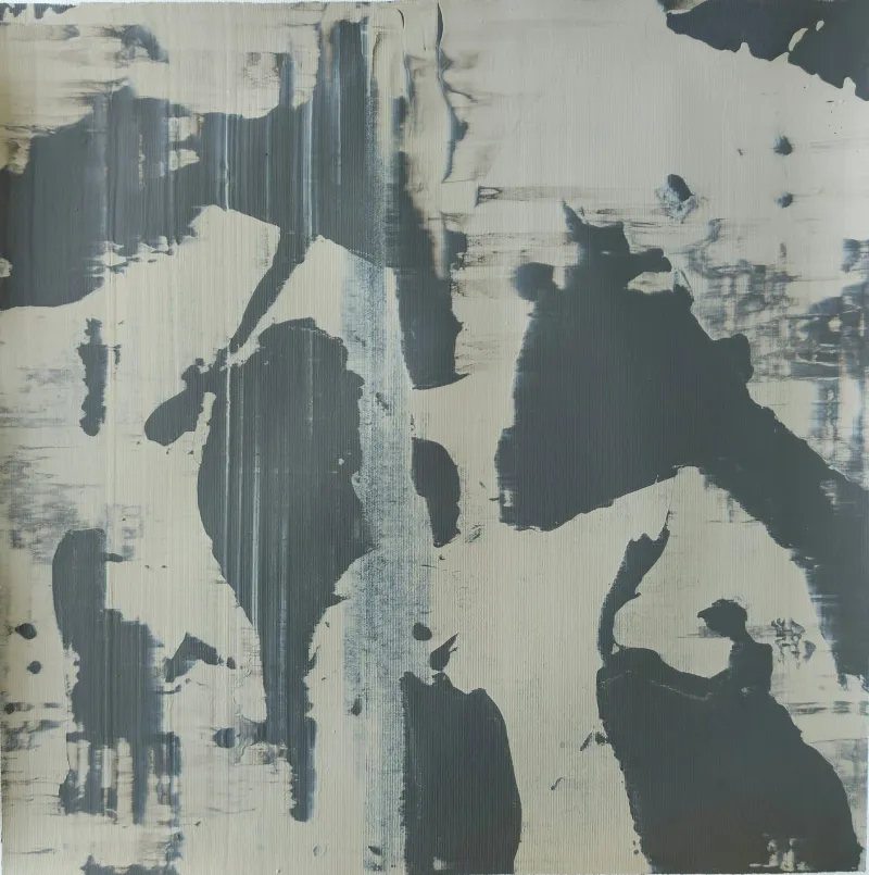 Étude 3, Jean Pierre Porcher, 2022, Acrylic on canvas and wood