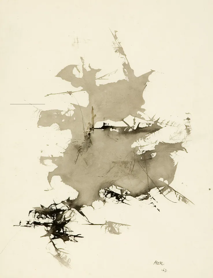 Untitled (4), António Areal, 1962, India ink with gouache wash on paper
