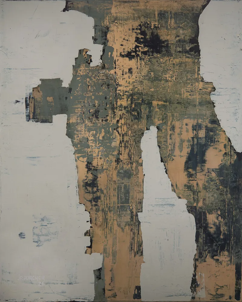 Série 2: Temporalité 1, Jean Pierre Porcher, 2026, Acrylic on canvas