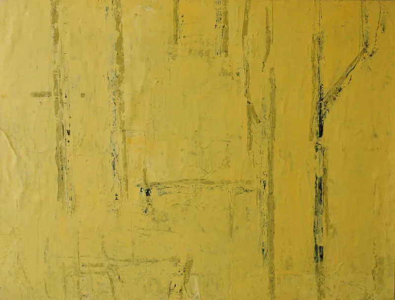 Paysage diurne, Jean Pierre Porcher, 2014, Painting on paper on aluminium